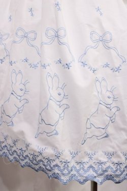 画像4: Innocent World / ピーターラビット  刺繍エプロン Free オフ/サックス H-26-03-03-1020-IW-OP-NS-ZH