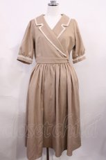 画像1: an another angelus / 開衿カシュクールロングワンピース Free BEIGE H-26-03-03-1023-CA-OP-NS-ZH (1)