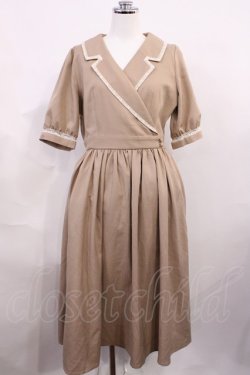 画像1: an another angelus / 開衿カシュクールロングワンピース Free BEIGE H-26-03-03-1023-CA-OP-NS-ZH