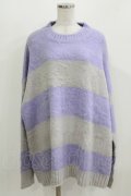 MILKBOY / BORDER SWEATER  ラベンダー×黒 H-26-03-03-050-MB-TO-AK-ZH