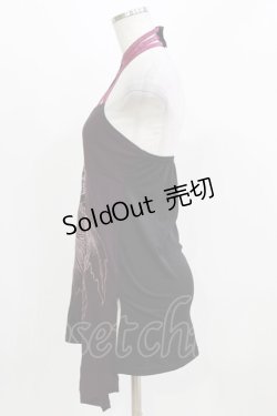 画像2: Qutie Frash / クロスホルターチュニック  パープル H-26-03-03-055-QU-TO-KB-ZH