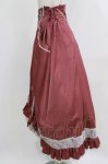画像2: Ozz oneste / レース切替ドレープフリルスカート  ローズ H-26-03-03-005-OO-SK-KB-ZH (2)