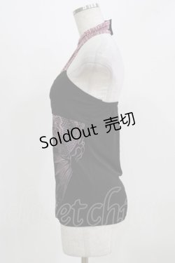 画像2: Qutie Frash / クロスキャミ  黒×ピンク H-26-03-03-057-QU-TO-KB-ZH