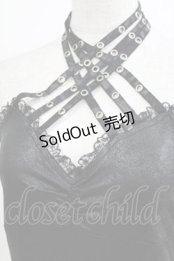 画像4: Qutie Frash / クロスキャミ  黒×黒 H-26-03-03-059-QU-TO-KB-ZH