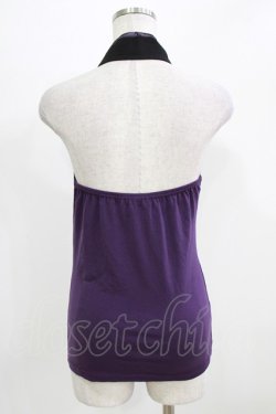 画像3: Qutie Frash / チャイナホルタートップス  紫×黒 H-26-03-03-060-QU-TO-KB-ZH