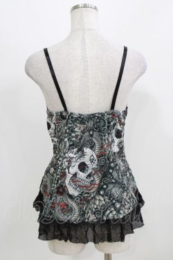 画像3: Qutie Frash / 和柄キャミ  黒 H-26-03-03-062-QU-TO-KB-ZH