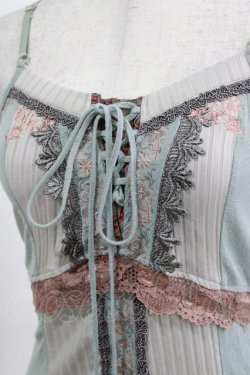 画像4: Ozz oneste / レース切替キャミソール  ブルーグレー H-26-03-03-063-OO-TO-AK-ZH