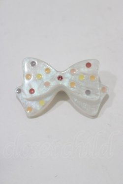 画像1: MILK / ドットリボンバレッタ  オフホワイト H-26-03-03-071-ML-AC-KB-ZH