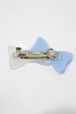 画像2: MILK / ダブルリボンバレッタ  サックス H-26-03-03-073-ML-AC-KB-ZH