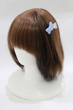 画像3: MILK / ダブルリボンバレッタ  サックス H-26-03-03-073-ML-AC-KB-ZH