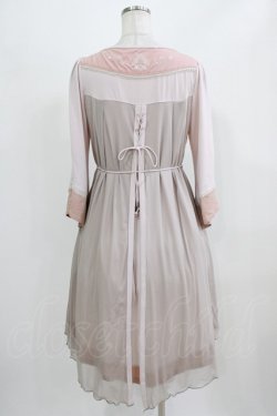 画像3: Rozen Kavalier / メッシュレイヤードワンピース  ピンクベージュ H-26-03-03-077-OO-OP-AK-ZH