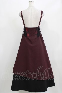 画像3: Ozz conte / サス付ナポレオン風レイヤードスカート  ボルドー×ブラック H-26-03-03-007-OO-SK-KB-ZH