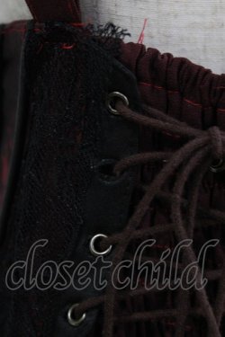 画像5: Ozz conte / サス付ナポレオン風レイヤードスカート  ボルドー×ブラック H-26-03-03-007-OO-SK-KB-ZH