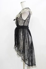 画像2: Vallee lys / Fishtail Lace Gilet  ブラック H-26-03-03-008-GO-TO-KB-ZH (2)