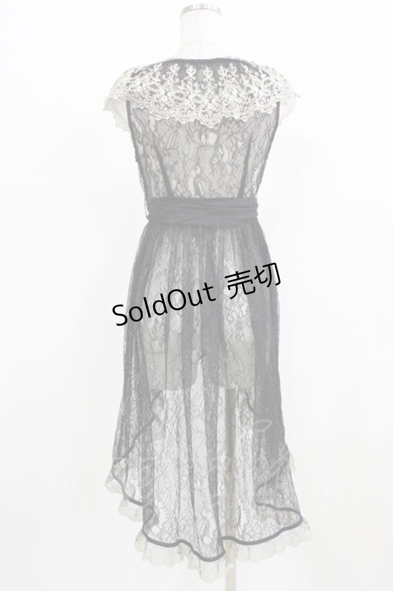 画像3: Vallee lys / Fishtail Lace Gilet  ブラック H-26-03-03-008-GO-TO-KB-ZH (3)