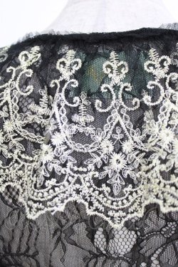 画像4: Vallee lys / Fishtail Lace Gilet  ブラック H-26-03-03-008-GO-TO-KB-ZH