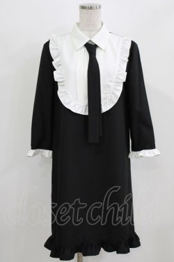 画像1: MILK / Frill Modish dress  ブラック H-26-03-03-009-ML-OP-AK-ZH