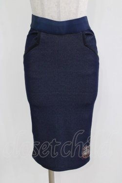 画像1: Rozen Kavalier / エンブレム刺繍タイトスカート  青 H-26-03-03-011-OO-SK-KB-ZH