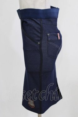 画像2: Rozen Kavalier / エンブレム刺繍タイトスカート  青 H-26-03-03-011-OO-SK-KB-ZH