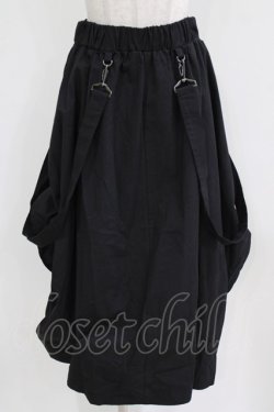 画像1: Deorart / サスベルト付ユニセックス・バルーンロングスカート M 黒 H-26-03-03-012-PU-SK-AK-ZH