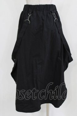 画像3: Deorart / サスベルト付ユニセックス・バルーンロングスカート M 黒 H-26-03-03-012-PU-SK-AK-ZH