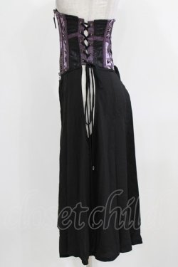 画像2: Qutie Frash / ロングオーバーコルセット  黒×紫 H-26-03-03-019-QU-ZA-KB-ZH