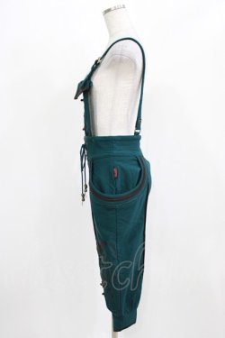 画像2: Ozz oneste / 鳳凰刺繍サロペット  グリーン H-26-03-04-1003-OO-PA-KB-ZH