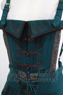 画像4: Ozz oneste / 鳳凰刺繍サロペット  グリーン H-26-03-04-1003-OO-PA-KB-ZH