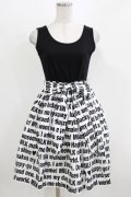 MILK / Messageキャミワンピース  ブラックプリント H-26-03-04-1031-ML-OP-KB-ZH
