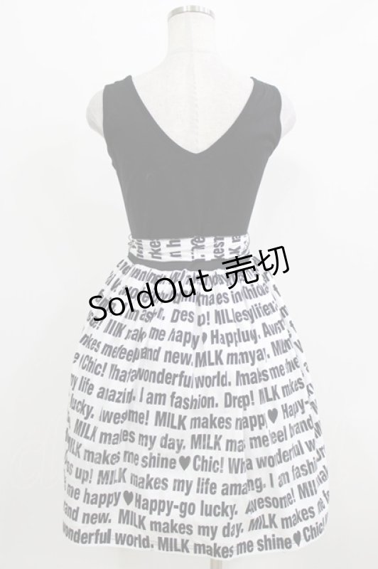 画像3: MILK / Messageキャミワンピース  ブラックプリント H-26-03-04-1031-ML-OP-KB-ZH (3)