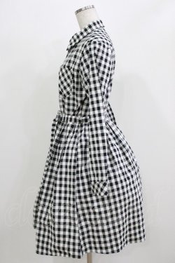 画像2: MILK / ギンガムロングワンピース  ブラック H-26-03-04-1033-ML-OP-KB-ZH