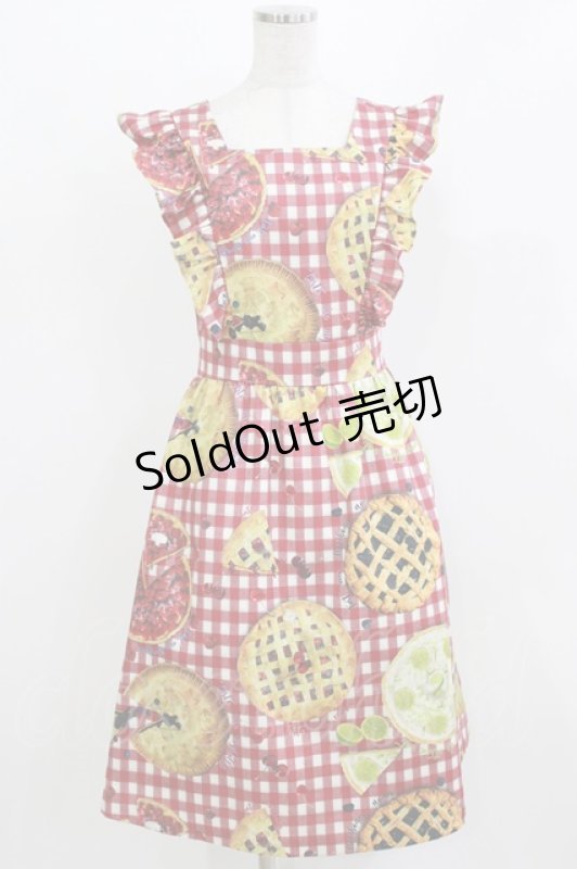 画像1: MILK / タルトエプロンドレス  ベリーギンガム H-26-03-04-1034-ML-OP-KB-ZH (1)