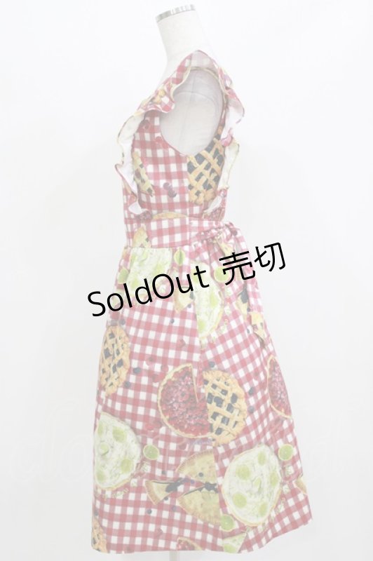 画像2: MILK / タルトエプロンドレス  ベリーギンガム H-26-03-04-1034-ML-OP-KB-ZH (2)