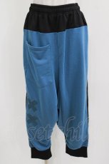 画像1: NieR Clothing / 配色切替サルエル  黒×青 H-26-03-04-1004-PU-PA-KB-ZH (1)