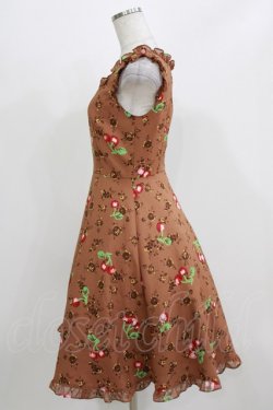 画像2: MILK / チェリーローズワンピース  キャラメル H-26-03-04-1038-ML-OP-KB-ZH