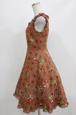 画像2: MILK / チェリーローズワンピース  キャラメル H-26-03-04-1039-ML-OP-KB-ZH