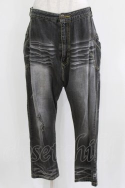 画像1: ALGONQUINS / ダメージデニムパンツ  グレー H-26-03-04-1005-AL-PA-KB-ZH