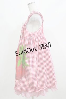 画像2: Emily Temple cute / メルティショコラストロベリーフリルキャミワンピース  赤 H-26-03-04-1054-ET-OP-KB-ZH