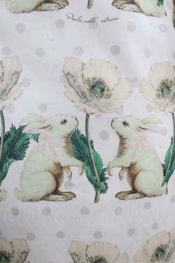 画像4: Perla nell' ostrica / うさぎポピードットフリルヨークワンピース  アイボリー×グレー H-26-03-04-1056-EL-OP-KB-ZH