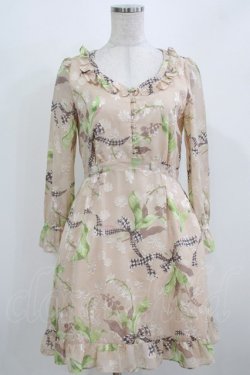 画像1: MILK / Lilybellシアードレス  ハニーベージュ H-26-03-04-1057-ML-OP-KB-ZH