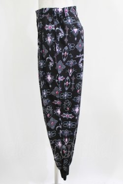 画像2: Drug Honey / アンティークブローチ柄パンツ  黒 H-26-03-04-1006-PU-PA-KB-ZH