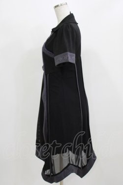 画像2: Ozz oneste / 薔薇刺繍レイヤードワンピース  黒×紫 H-26-03-04-1058-OO-OP-KB-ZH
