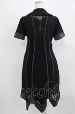 画像3: Ozz oneste / 薔薇刺繍レイヤードワンピース  黒×紫 H-26-03-04-1058-OO-OP-KB-ZH (3)