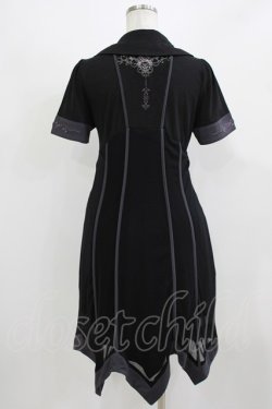 画像3: Ozz oneste / 薔薇刺繍レイヤードワンピース  黒×紫 H-26-03-04-1058-OO-OP-KB-ZH