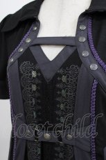 画像5: Ozz oneste / 薔薇刺繍レイヤードワンピース  黒×紫 H-26-03-04-1058-OO-OP-KB-ZH (5)