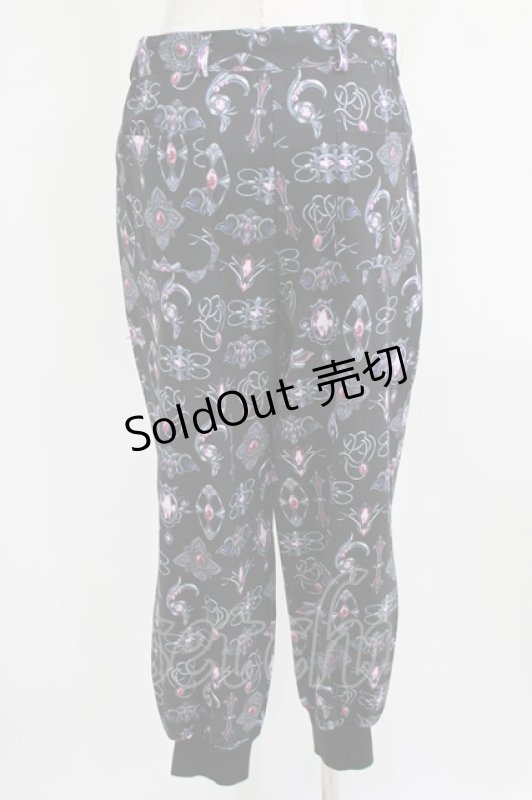 画像3: Drug Honey / アンティークブローチ柄パンツ  黒 H-26-03-04-1006-PU-PA-KB-ZH (3)