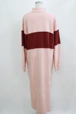 画像3: Candy Stripper / BRAVE DINOSAUR SWEATワンピース 2(M) PINK×BORDEAUX H-26-03-04-1062-PU-OP-KB-ZT470 (3)