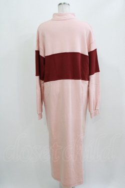 画像3: Candy Stripper / BRAVE DINOSAUR SWEATワンピース 2(M) PINK×BORDEAUX H-26-03-04-1062-PU-OP-KB-ZH