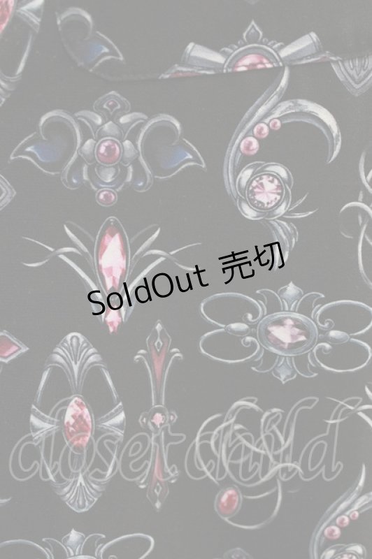 画像4: Drug Honey / アンティークブローチ柄パンツ  黒 H-26-03-04-1006-PU-PA-KB-ZH (4)