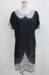 画像1: abilletage / トロンプルイユTシャツワンピース（レースセーラー）  ブラック H-26-03-04-1065-GO-OP-KB-ZH (1)